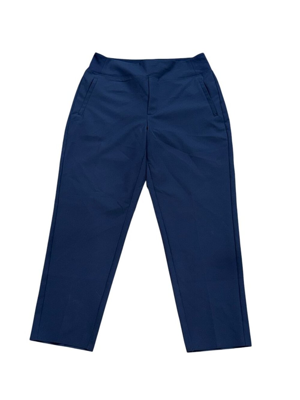 Athleta Endless High Rise Navy Trouser Pants 12 Office Travel Pull On‎ Stretch